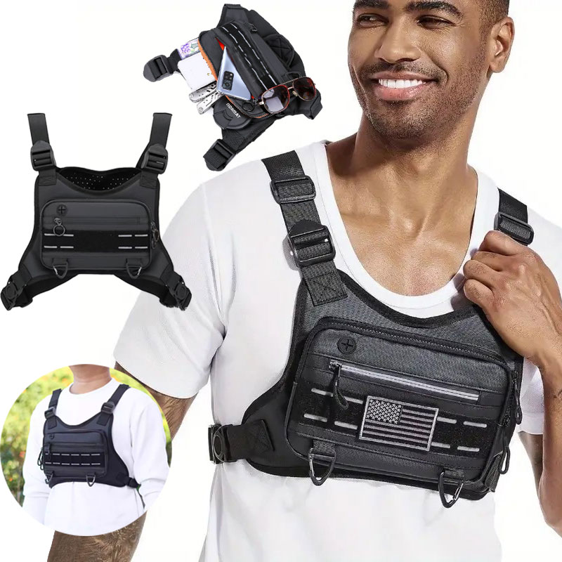 Outdoor Adventure Vest - Męska torba na klatkę piersiową, saszetka