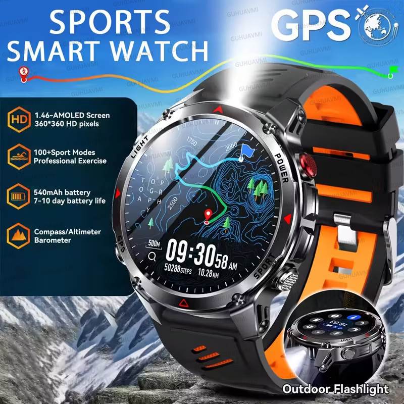 2026 Nowy Smartwatch Wojskowy  – Outdoor Adventure World recenzja i cena