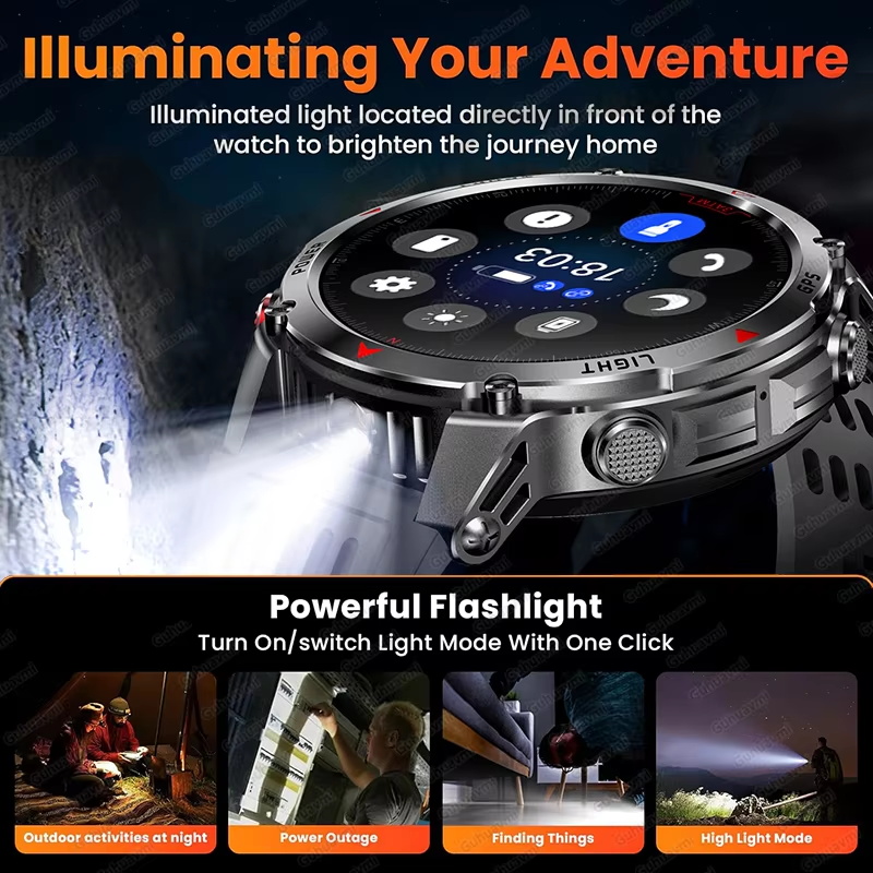 2026 Nowy Smartwatch Wojskowy  – Outdoor Adventure World recenzja i cena